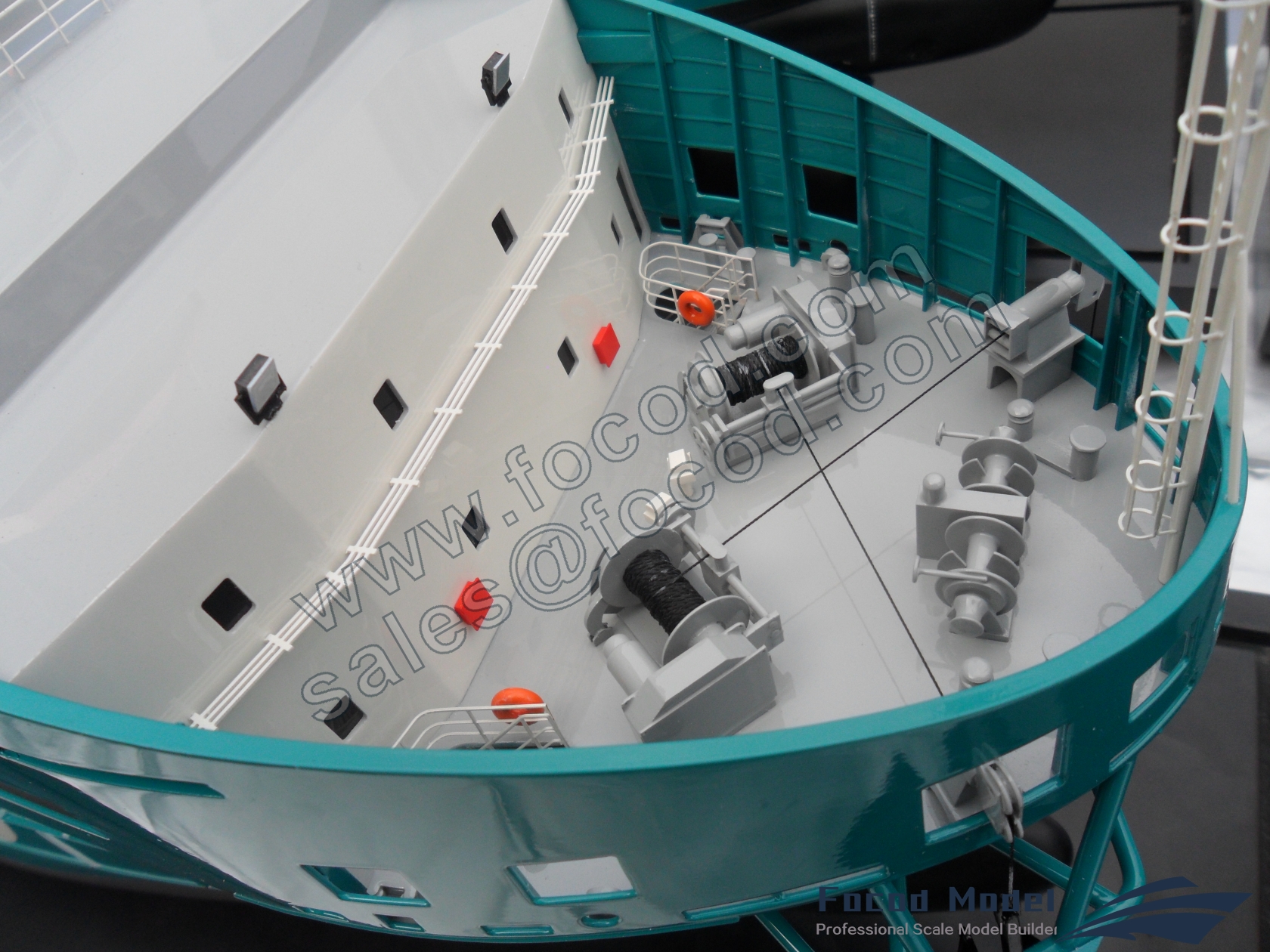 custom made model of 108m Offshore Support Vessel